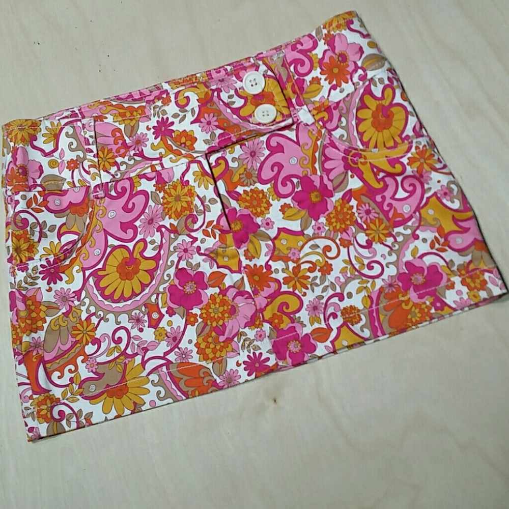 Wet Seal Paisley Mini Skirt Size 0